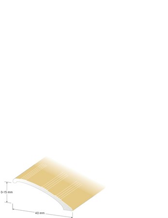 Nivålist standard GULD 0-15x40x1000 mm nr.22