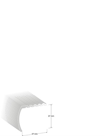 Trappnos standard ALUMINIUM/SILVER 29x29x2000 mm nr.15