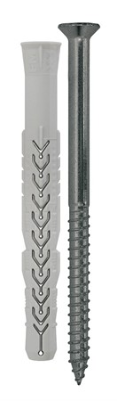 Fasadplugg 10x120 mm X3 3DG med skruv försänkt TX40 4-pack (påspack)