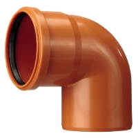 Markavlopp böj PVC Ø110  mm 88,5° orange
