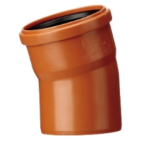 Markavlopp böj PVC Ø110  mm 15° orange