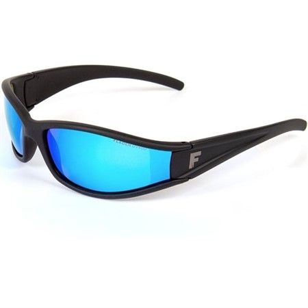 Polarized sunglasses matt black blue lens